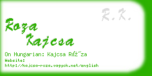 roza kajcsa business card